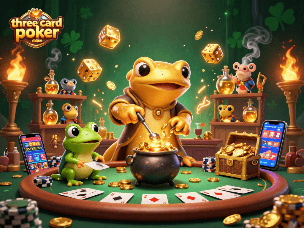 Experience thrilling three card poker online action with dynamic casino elements and golden rewards.