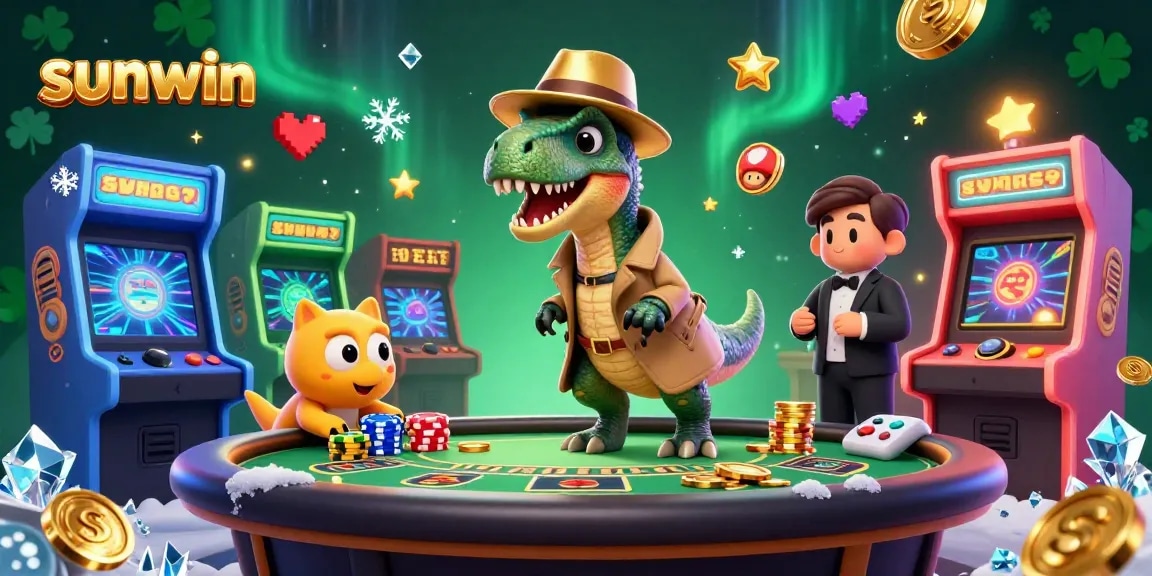 Engaging scene with a velociraptor card counter and stegosaurus pit boss at sunwin blackjack table.