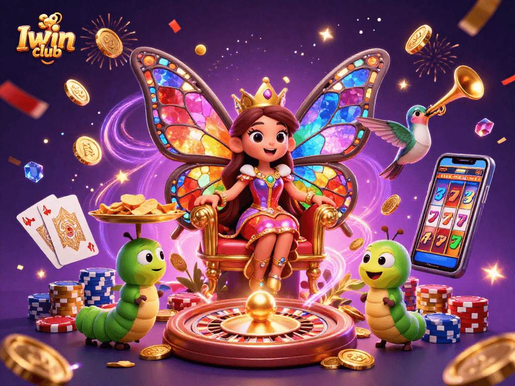 Join the excitement at Iwin club with vibrant casino royalty illustrated in 3D.