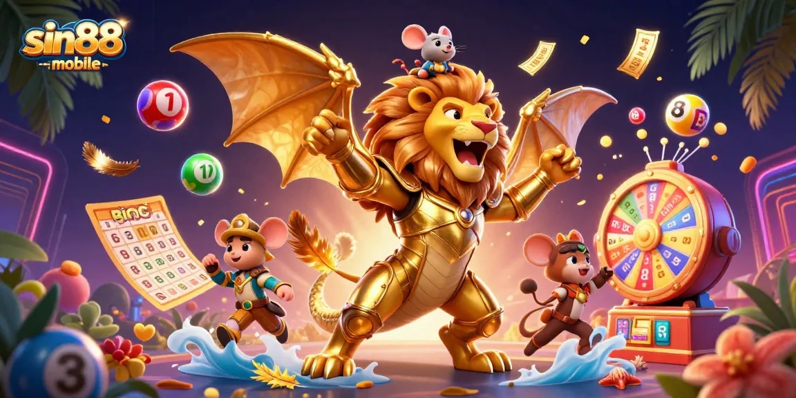 Experience thrilling gameplay with sin88-mobile showcasing lottery excitement and dynamic animations.