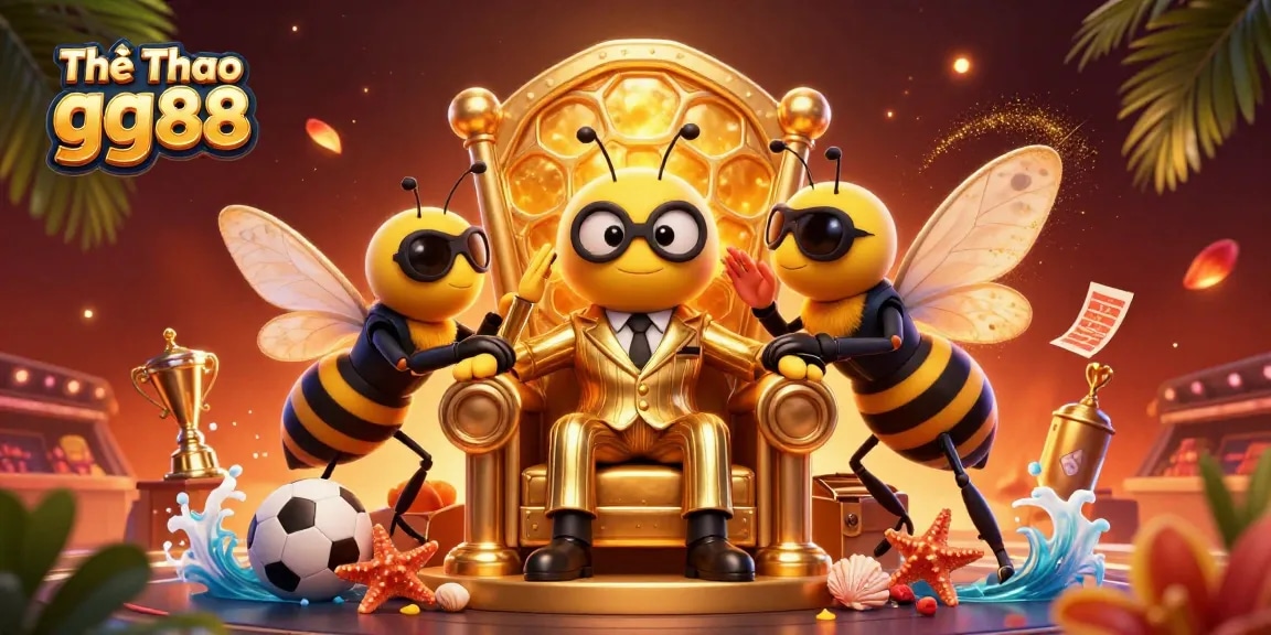Experience thrilling sports betting excitement with Thể Thao gg88 in this vibrant 3D illustration filled with action.