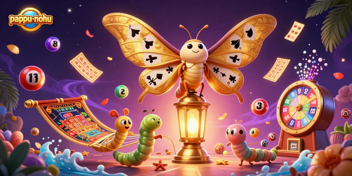 Experience the excitement of pappu-nohu with vibrant 3D casino elements and captivating characters.