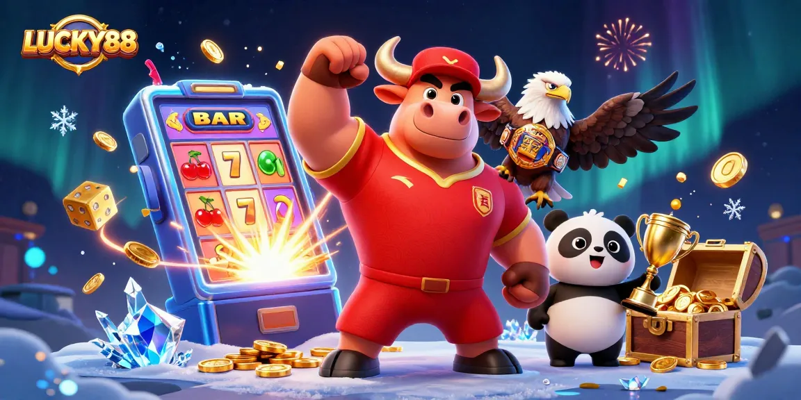 Experience excitement with LUCKY88 while celebrating jackpots and wins in this vibrant casino scene.
