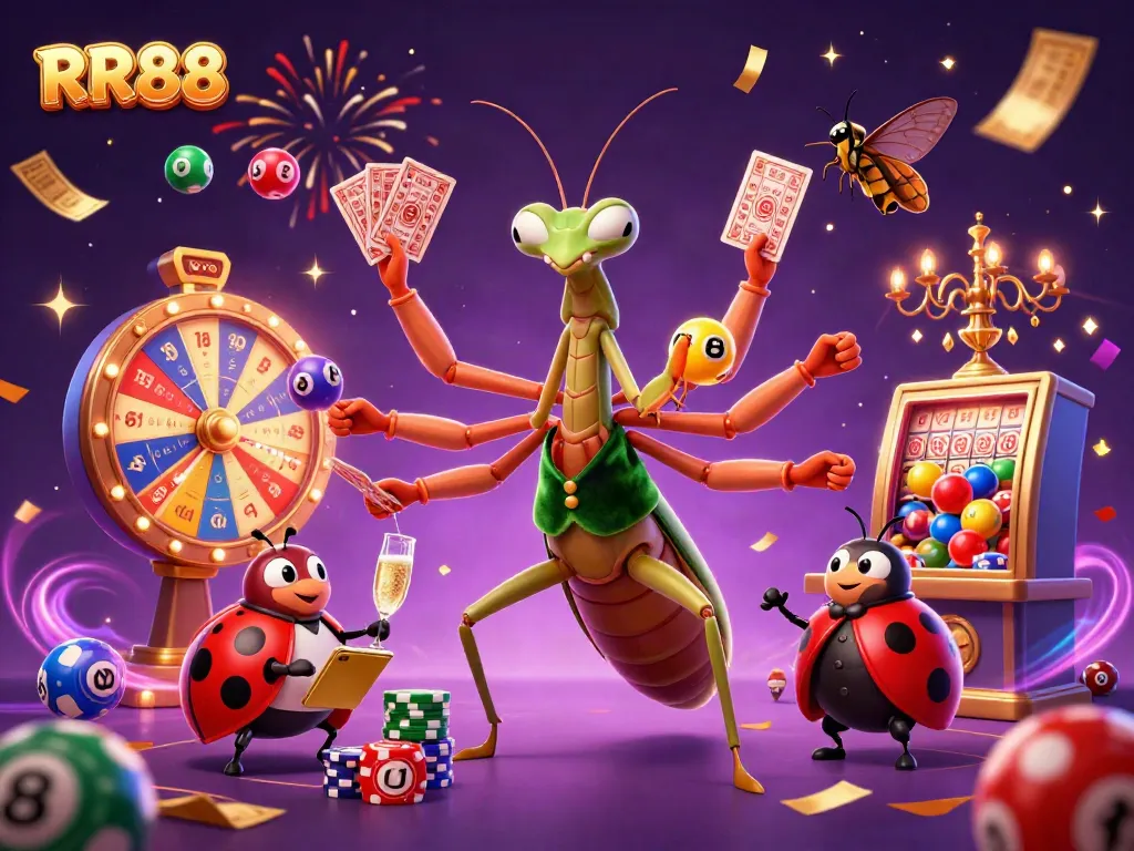 Experience the exciting RR88 live casino environment with vibrant colors and dynamic gaming elements.