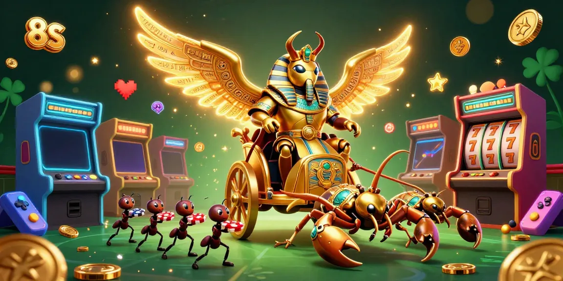 Experience the thrill of 8S gaming with cinematic casino characters in a vibrant 3D illustration.