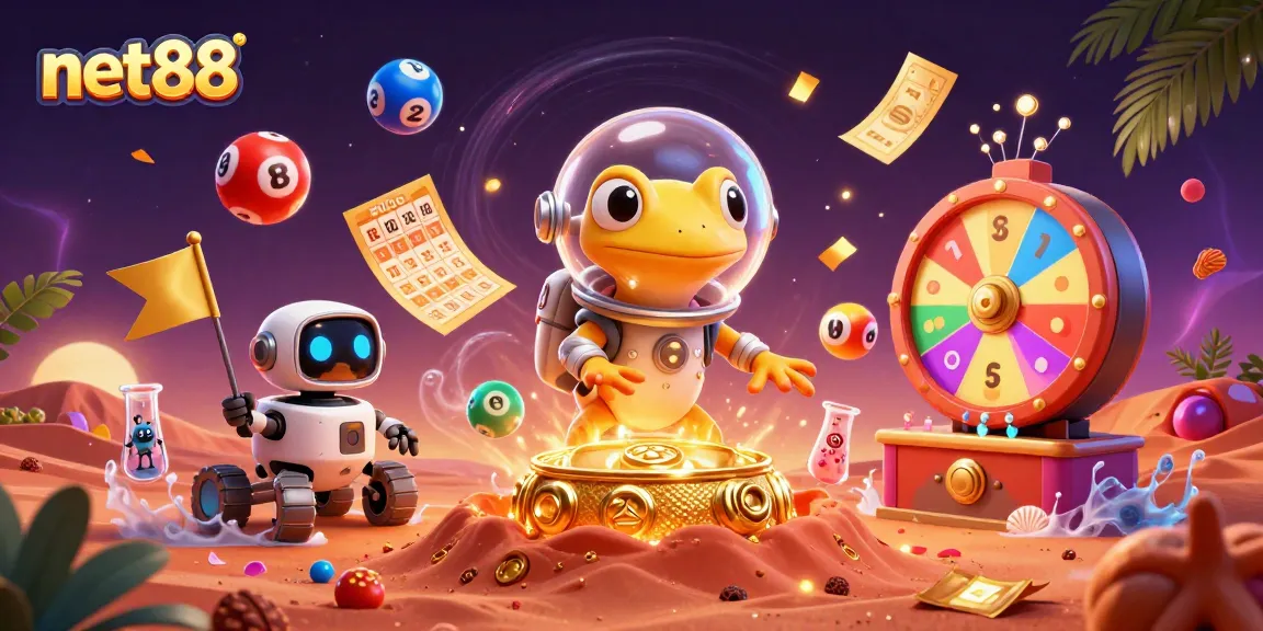Engage with net88's exciting casino discovery featuring vibrant lottery elements and a fun Martian theme!