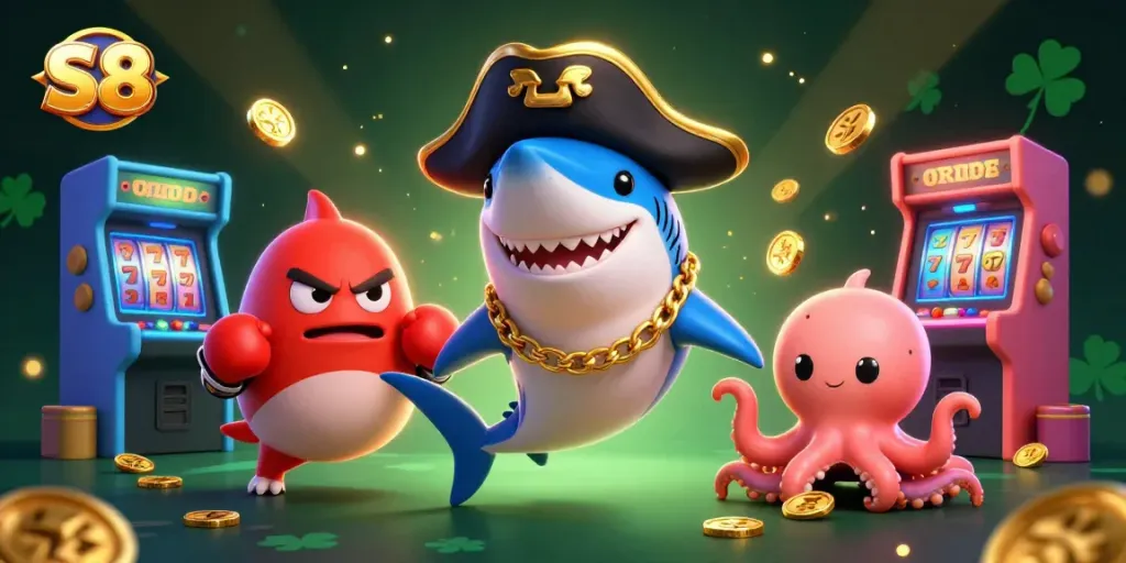 Win big with S8 while enjoying a 3D cartoon casino adventure with colorful characters and vibrant game elements.