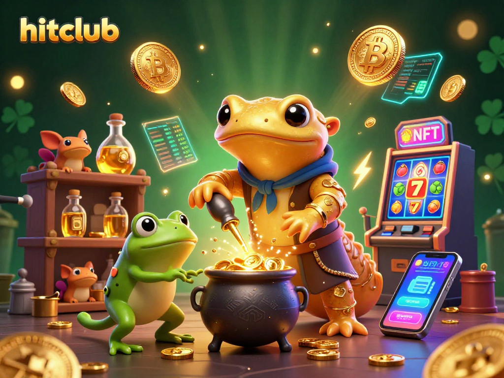 Engage with hitclub's magical casino adventure featuring vibrant gold coins and mystical characters.