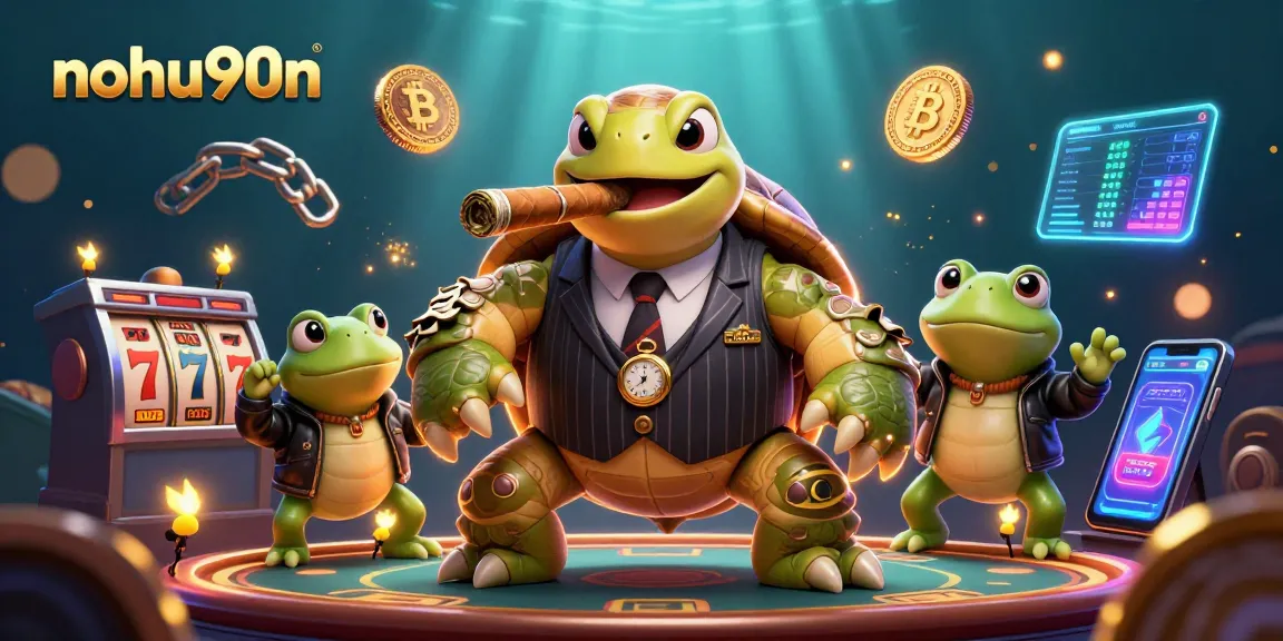 Experience winning at nohu90n with an exciting casino scene featuring vibrant animations and characters.