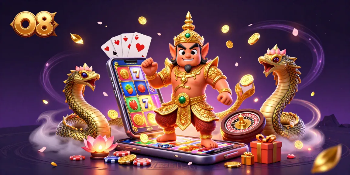 Engage with the O8 gaming experience featuring vibrant slot games, friendly guardians, and exciting jackpots.