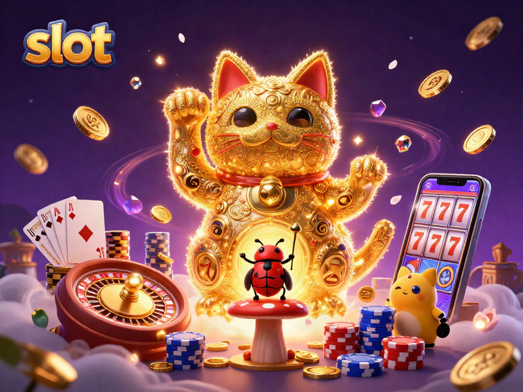 Engage with slot adventures through a vibrant scene showcasing lucky symbols and dynamic action.