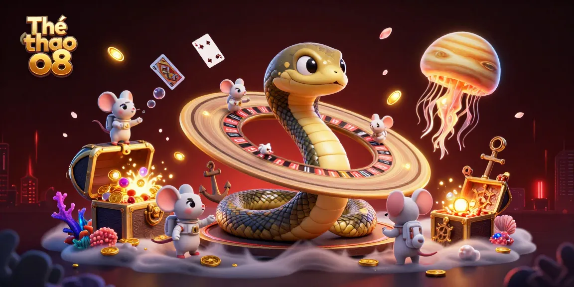 Engage in thrilling sports betting at Thể thao o8 with playful astronaut mice and an enchanting cosmic dealer.