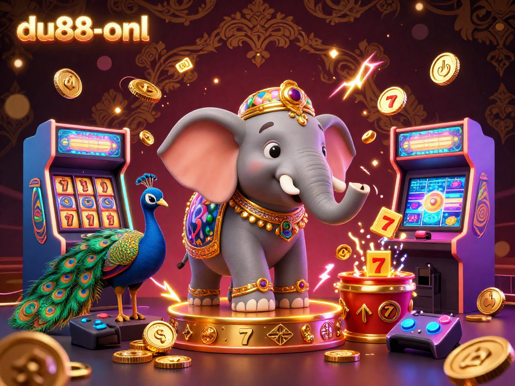Spin the reels and win big at du88-onl with vibrant, rich casino-themed illustration