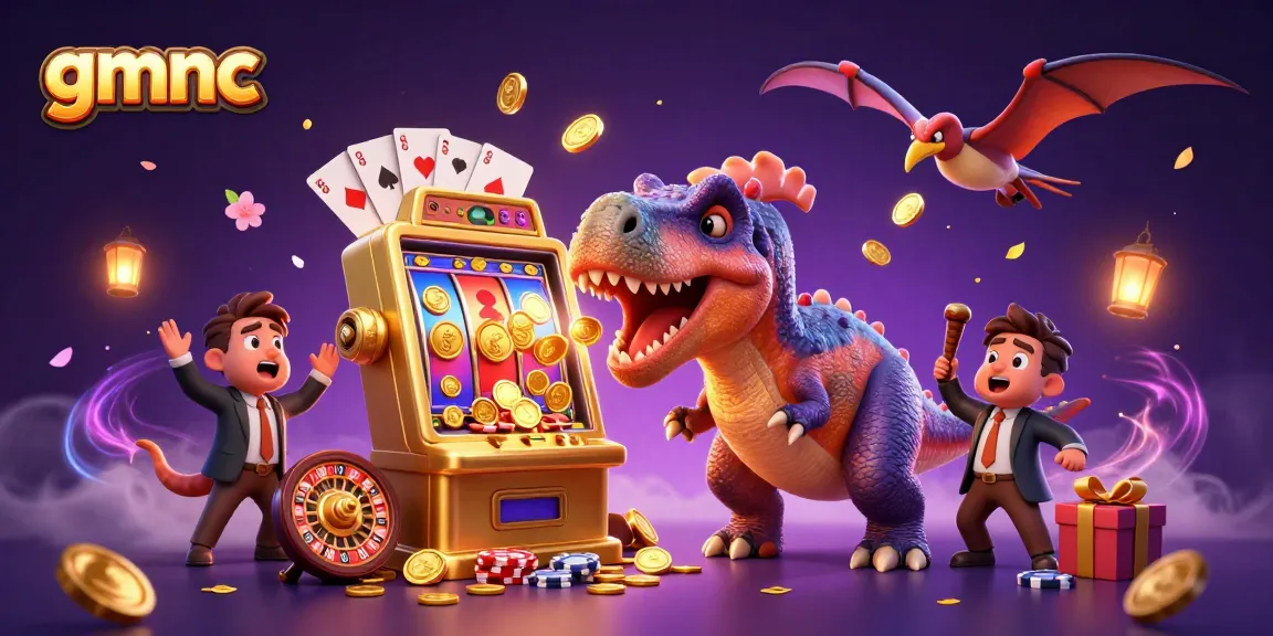 Watch gmnc's pachycephalosaurus activate the jackpot on a slot machine while chaos ensues.