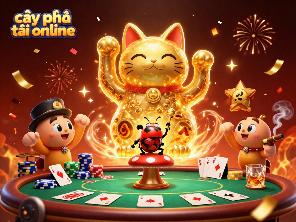 Experience the excitement of cây phát tài online with this vibrant 3D illustration showcasing dynamic casino action.