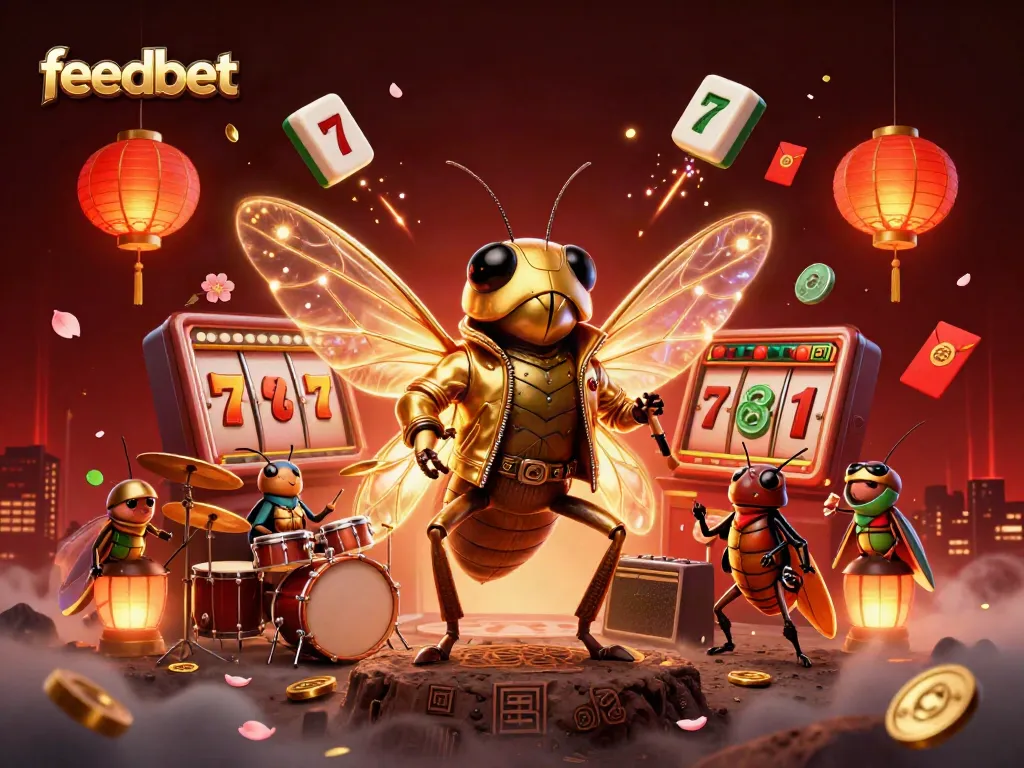 Experience the excitement of feedbet with vibrant casino imagery featuring lively slot games.