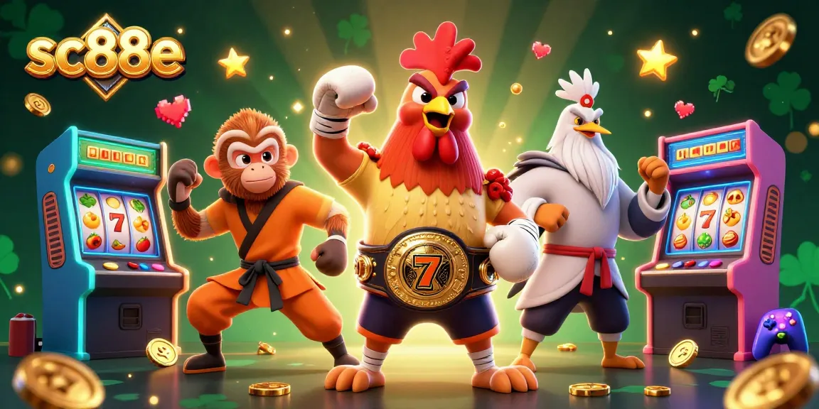 Win big at sc88e with vibrant casino-themed characters in an electrifying 3D scene!