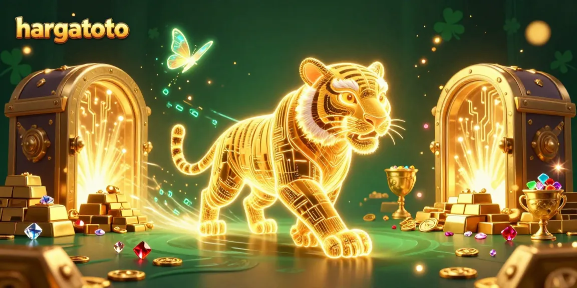 Join the action with hargatoto's slot experience, showcasing a vibrant digital casino filled with treasures.