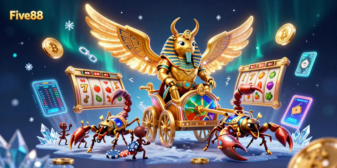 Experience thrilling casino gameplay at Five88 with captivating gambling animations and vibrant elements.