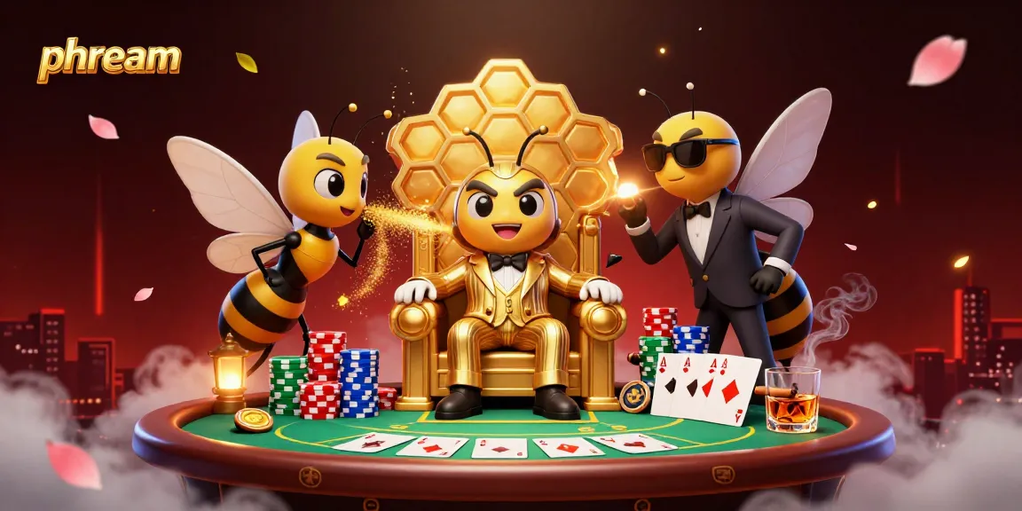 Join the excitement at Phdream, where a buzzing bumblebee mob boss oversees thrilling poker games!