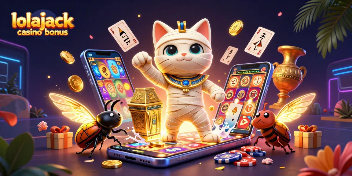 Experience the thrilling lolajack casino bonus with vibrant games and dynamic characters in this captivating scene.