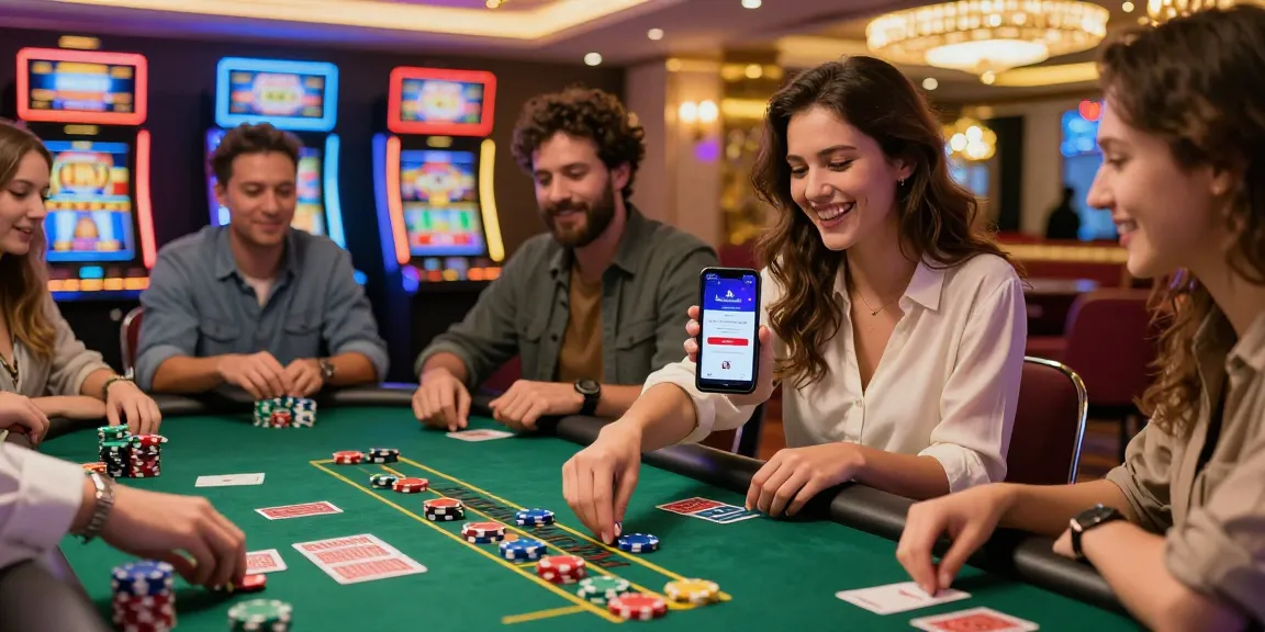 Engaging online casino scene highlighting Lemacau Login with players and vibrant gaming activities in a luxurious environment.