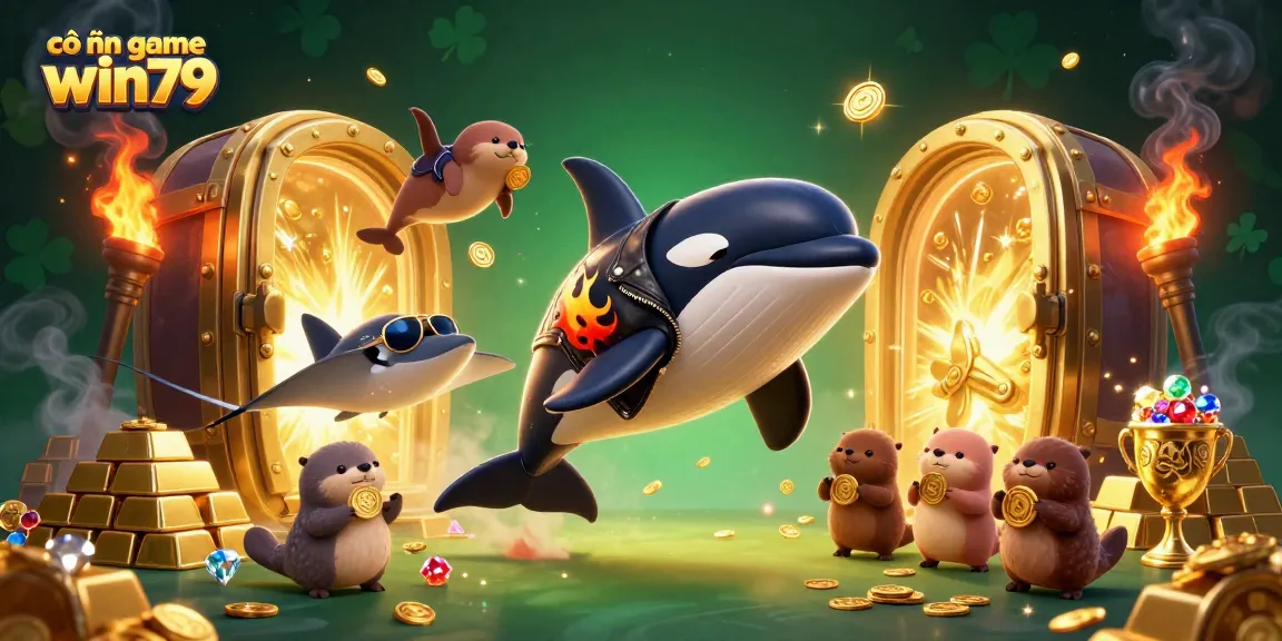 Experience the excitement at cổng game win79, where interactive games meet vibrant characters in a dazzling casino setting.