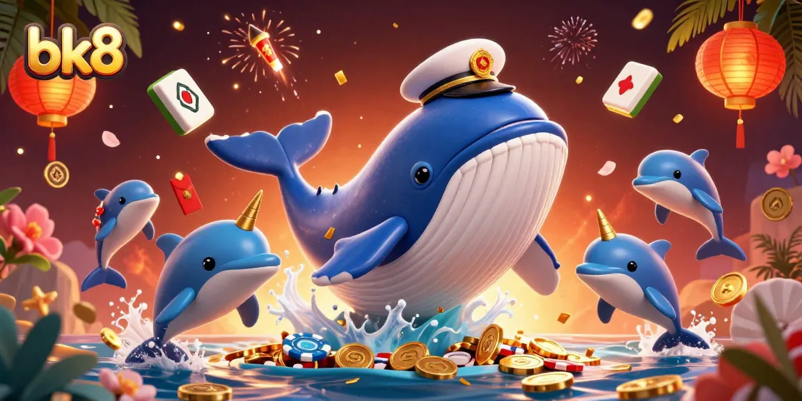 Engage in the exciting world of bk8 casino with 3D whales, dolphins, and golden treasures.