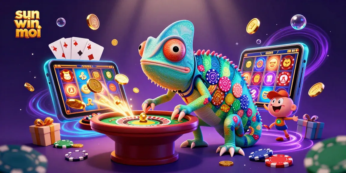 Experience winning thrills with sun win moi at this vibrant casino scene filled with action.