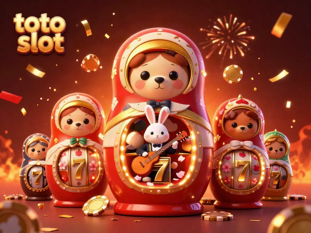 Engage with the thrilling experience of toto slot in a vibrant casino scene enriched with playful elements.
