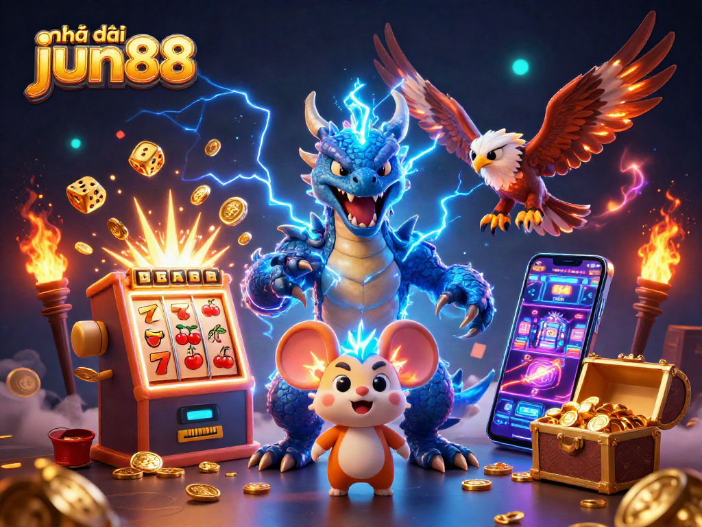 Engage with exhilarating jackpot action at nhà cái jun88 with vibrant casino characters and stunning visuals.