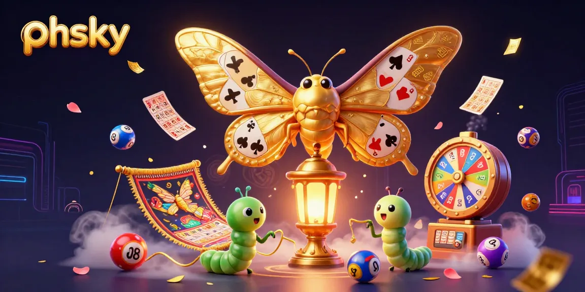 Experience thrilling gameplay with phsky's vibrant 3D casino illustration showcasing dynamic lottery elements.