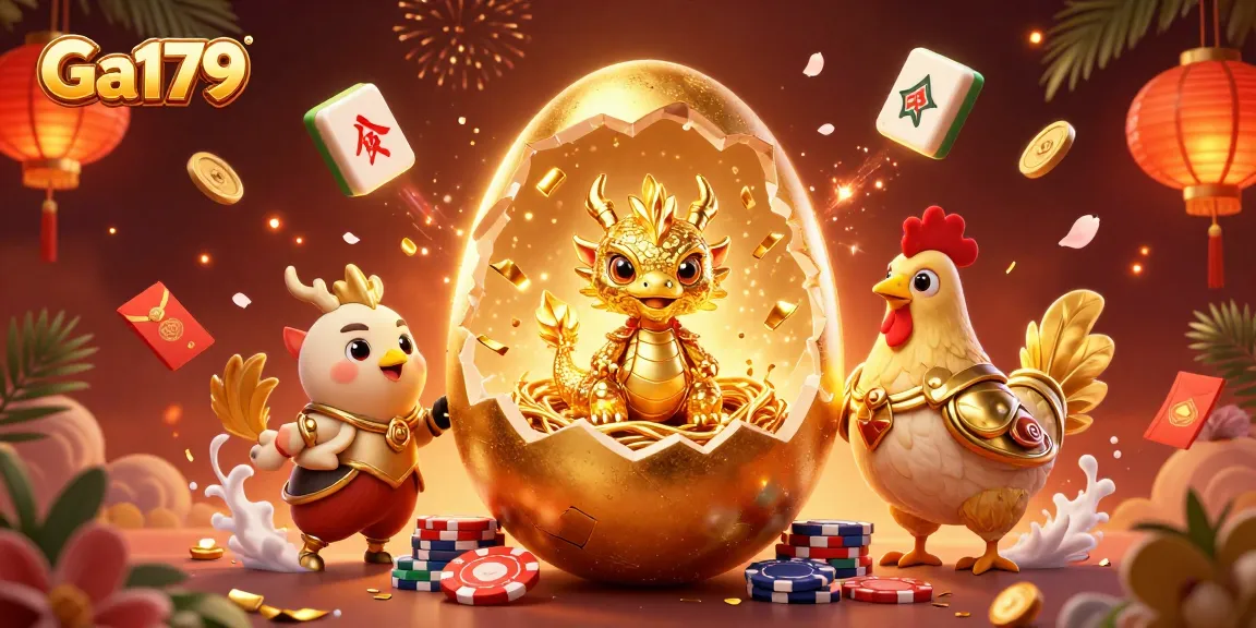 Experience Ga179's thrilling action with a golden dragon revealing poker chips, set in a dynamic casino scene.