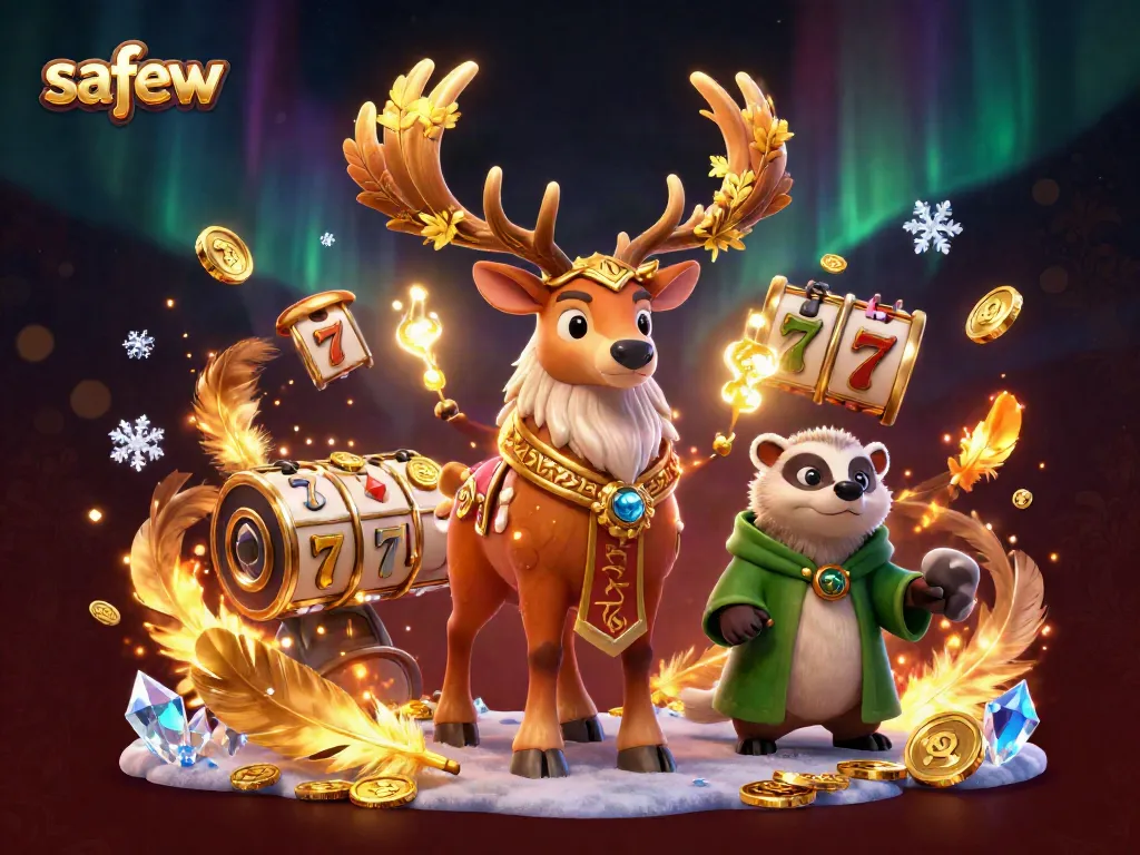 Engage with safew's dynamic gaming scene featuring Celtic druid characters under a vibrant casino atmosphere.