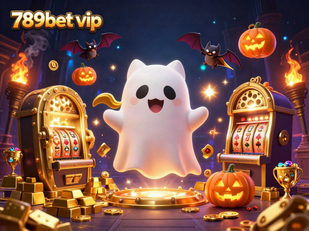 Engage with the 789bet vip casino world through a colorful haunted scene filled with characters and treasures.