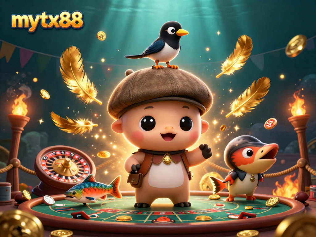 Engage with the vibrant world of mytx88, featuring dynamic casino games and playful characters.