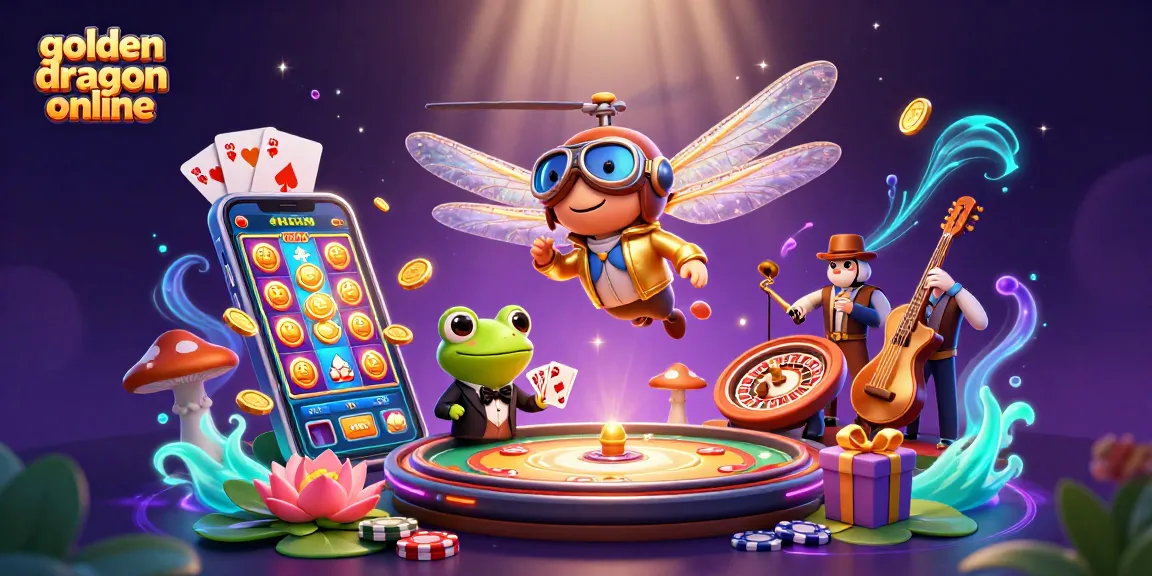 Experience thrilling gameplay with the golden dragon online in an action-packed casino scene.