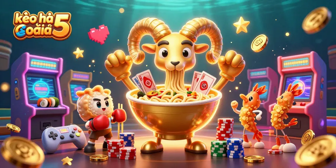 Engage with kèo nhà cái 5 online in a vibrant casino-themed 3D illustration featuring unique gaming characters.