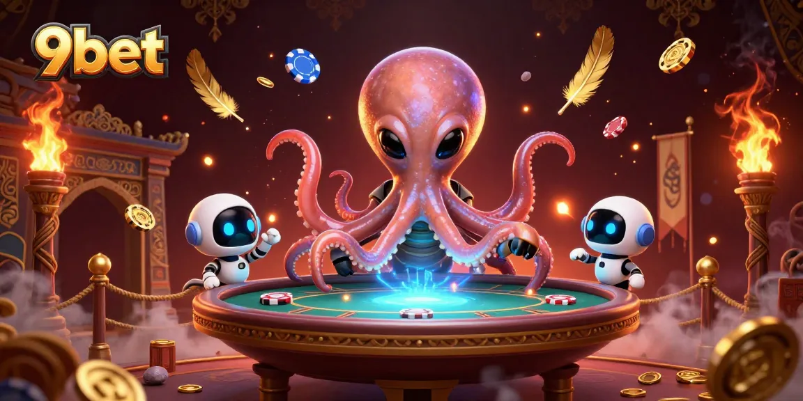 Engage in thrilling gameplay with 9bet surrounded by vibrant casino elements and an exciting atmosphere.