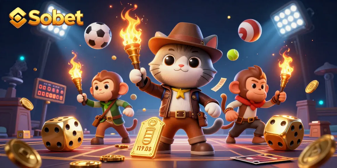 Sbobet delivers dynamic sports betting action with a cartoon explorer and artifacts setting.