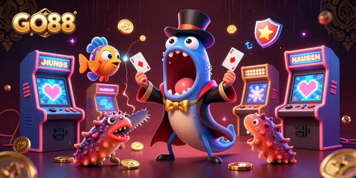 GO88 engages players with a thrilling magic show featuring unique sea creatures, creating a captivating gaming atmosphere.
