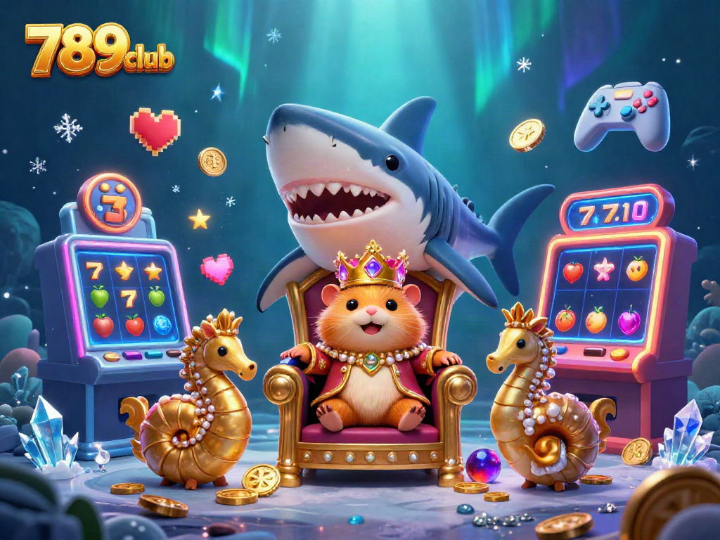 Engage in thrilling gaming experiences at 789club with a vibrant display of slot machines and unique characters.