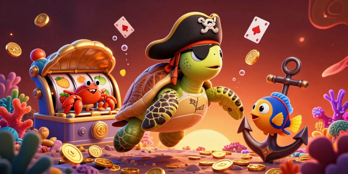 Engage with the vibrant 789 Club underwater casino scene featuring lively characters and gold treasures.