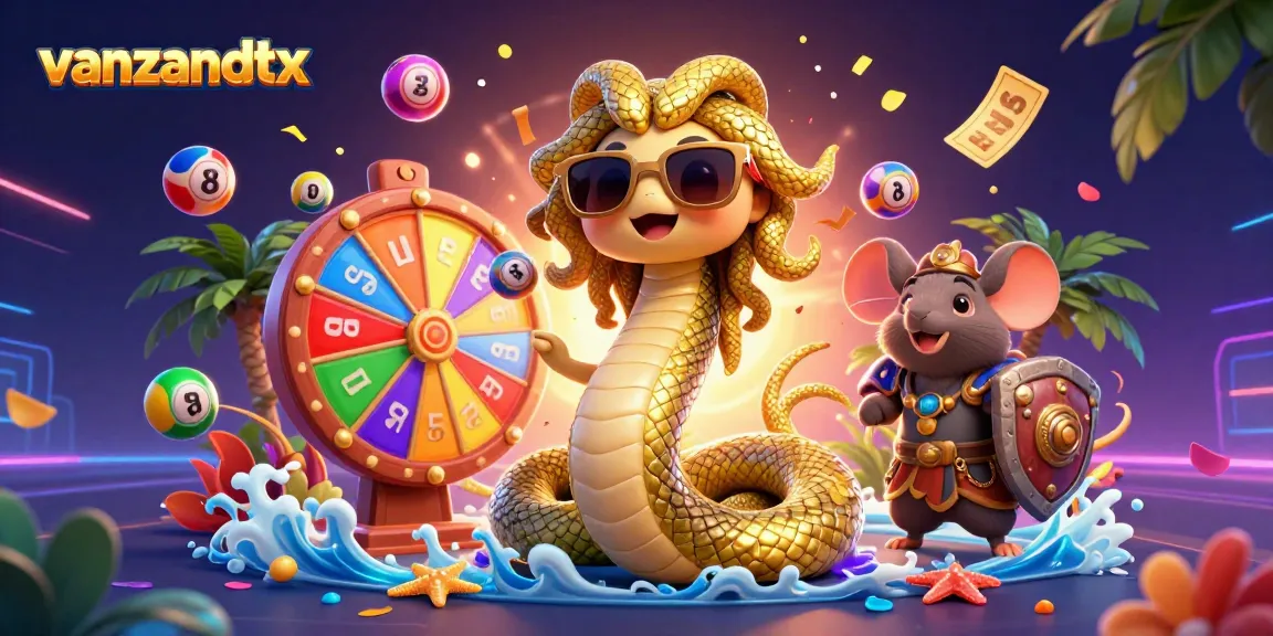 Experience the excitement of gambling as vanzandttx showcases vibrant gaming elements with Medusa and a warrior mouse.