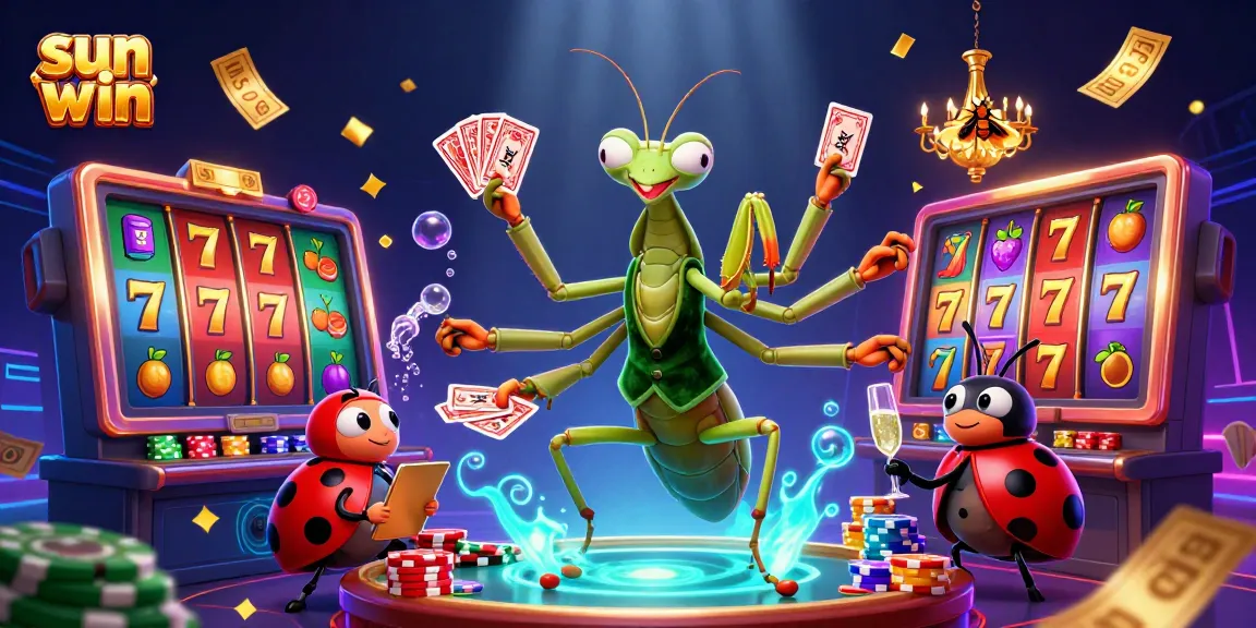 Experience the excitement of sun win with vibrant slots, jackpot counters, and dynamic casino elements.