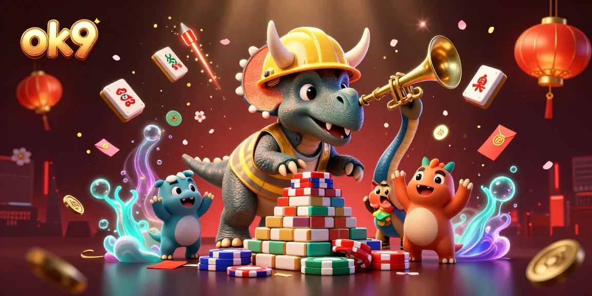 Experience thrilling ok9 casino action with vibrant characters celebrating a jackpot.