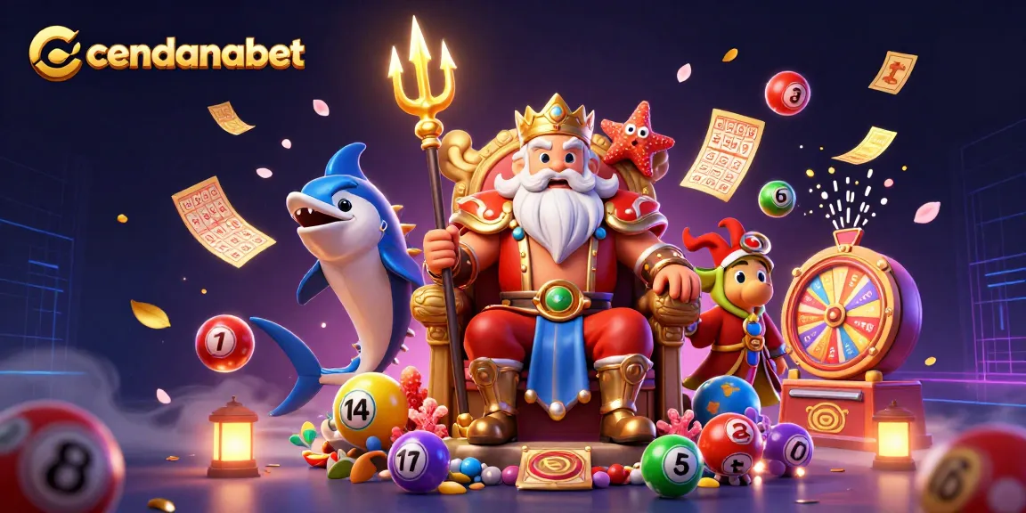Cendanabet players winning big with dynamic lottery balls, creating excitement in a vibrant digital casino.