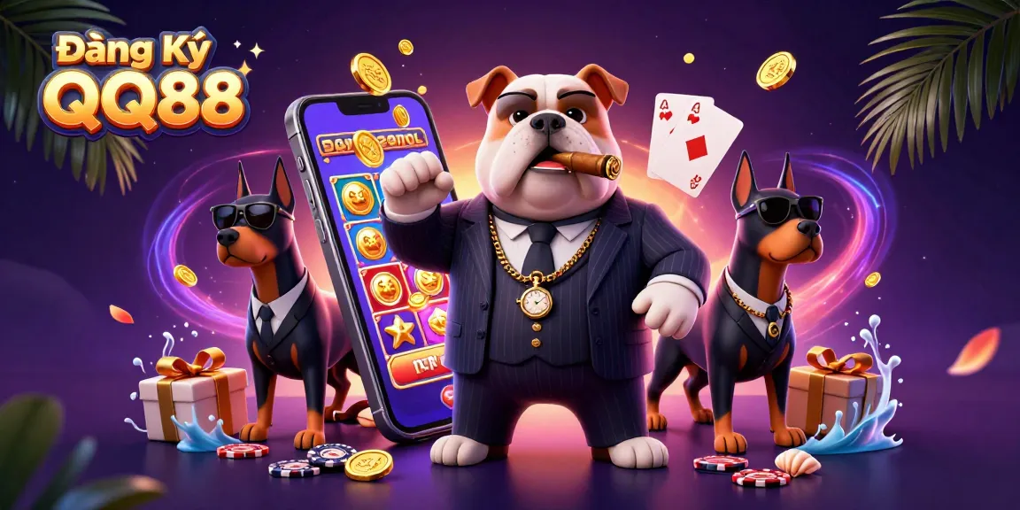 Spin to win with Đăng Ký QQ88's vibrant casino adventure featuring animated cartoon characters.