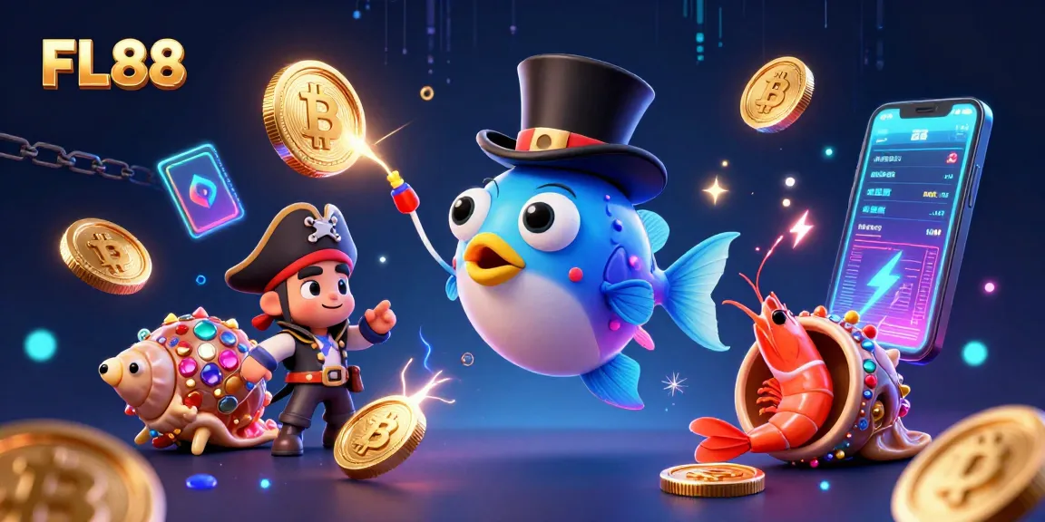 Enjoy thrilling gameplay at FL88, with exciting characters attracting golden coins amid blockchain elements.