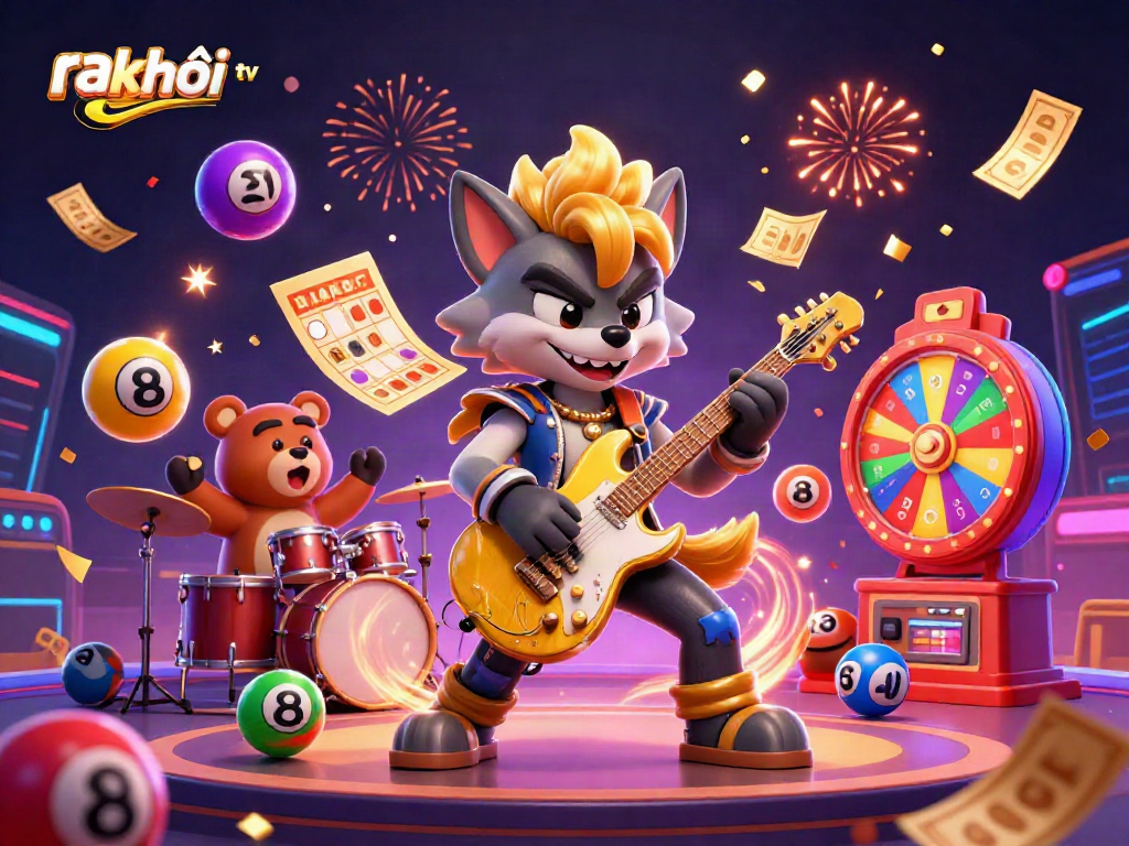 Experience top-notch gaming excitement with ra khơi tv, featuring a vibrant casino illustration with dynamic elements.